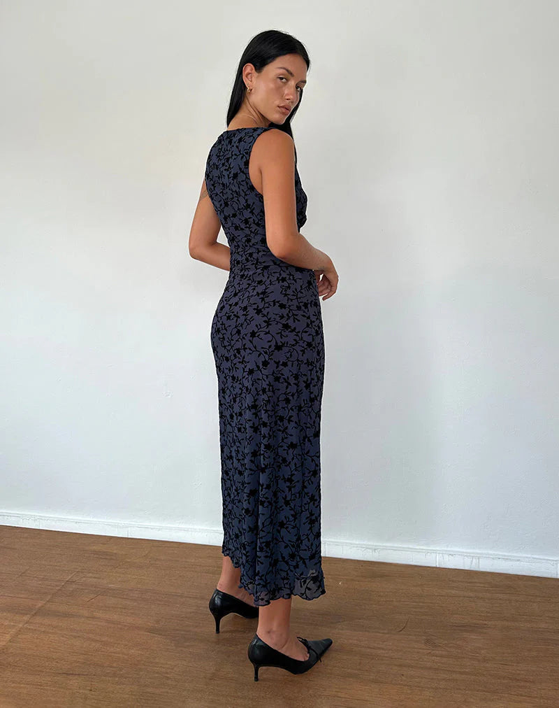 ELLA MAXI DRESS - NAVY
