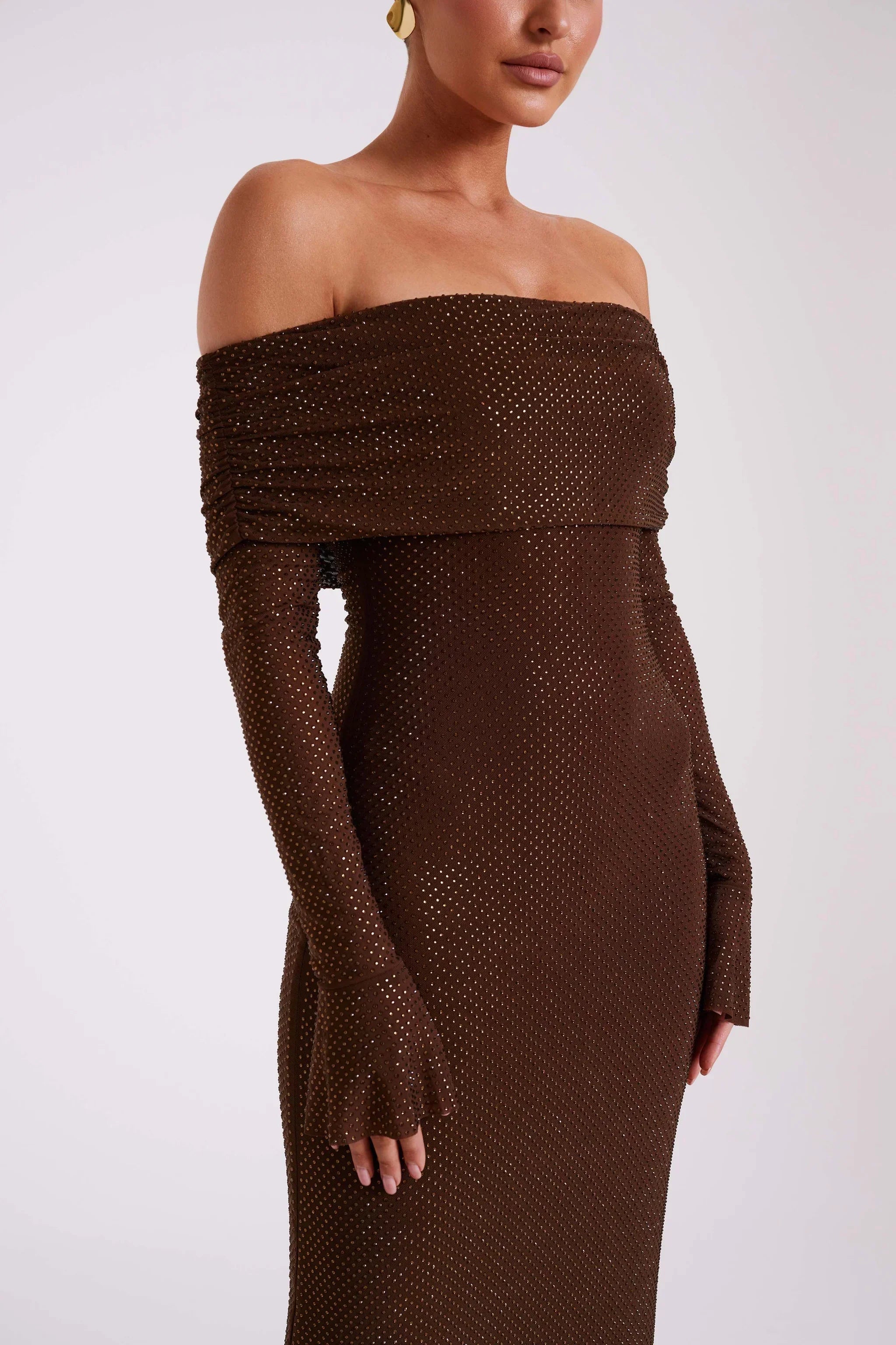 AURELIA MAXI DRESS - CHOCOLATE