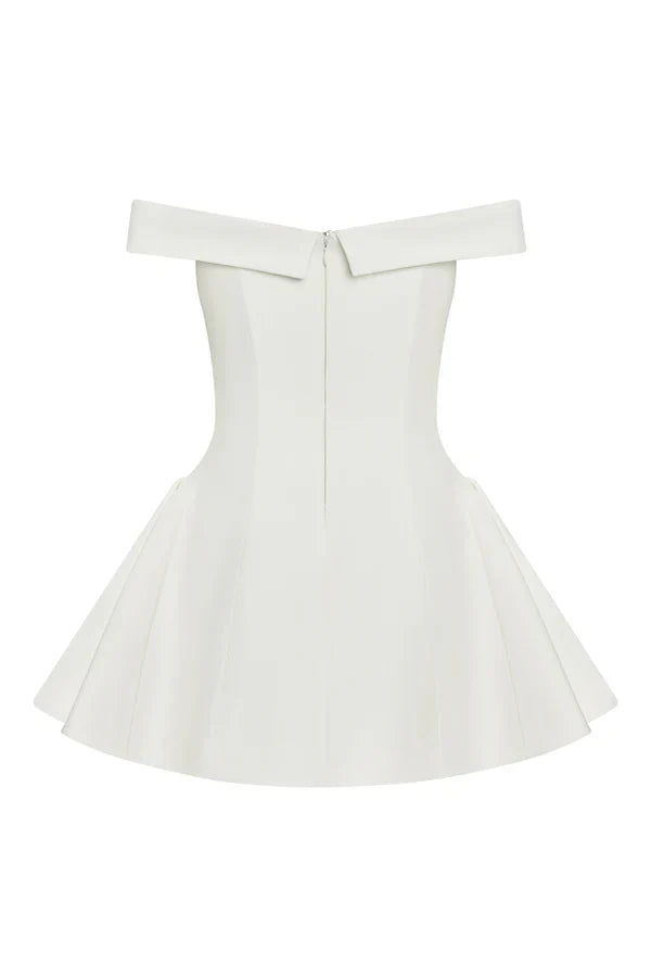 Calista Corset Mini Dress - White