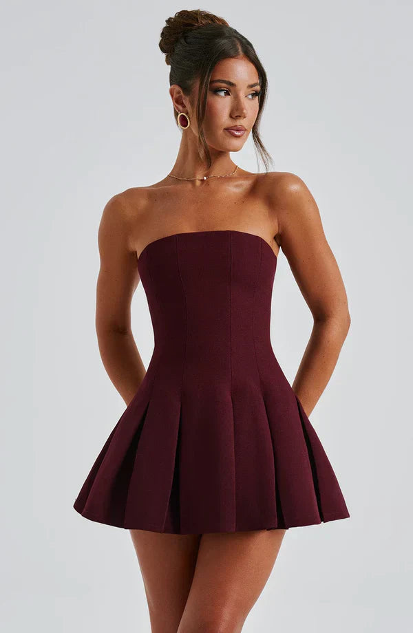 MONACO MINI DRESS – CHERRY LACQUER