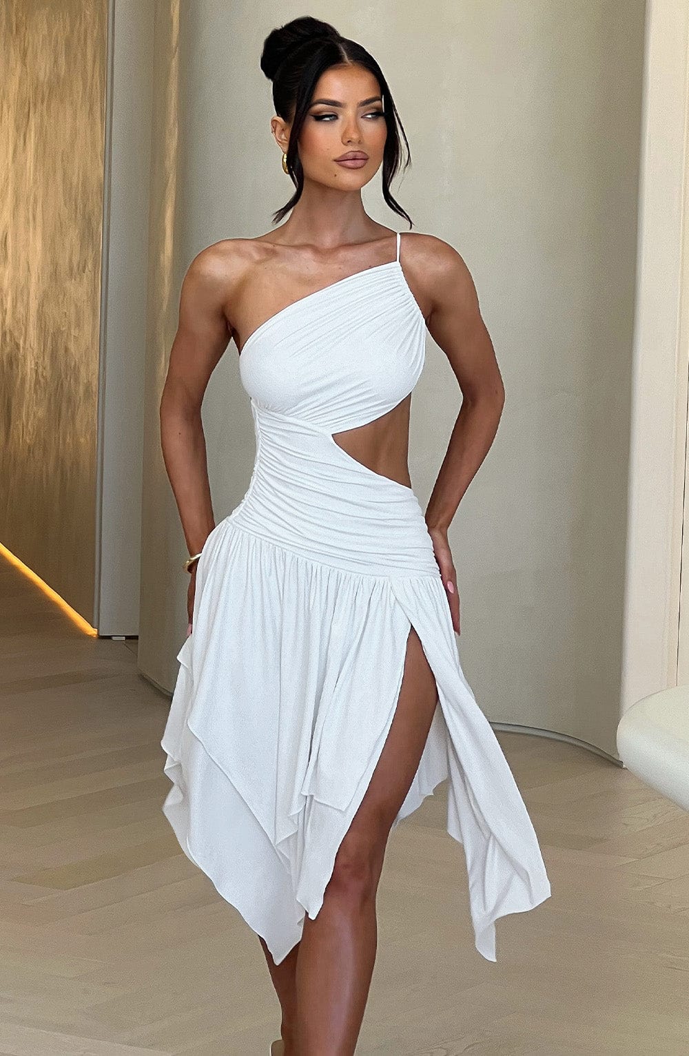 MAEVE MIDI DRESS - WHITE