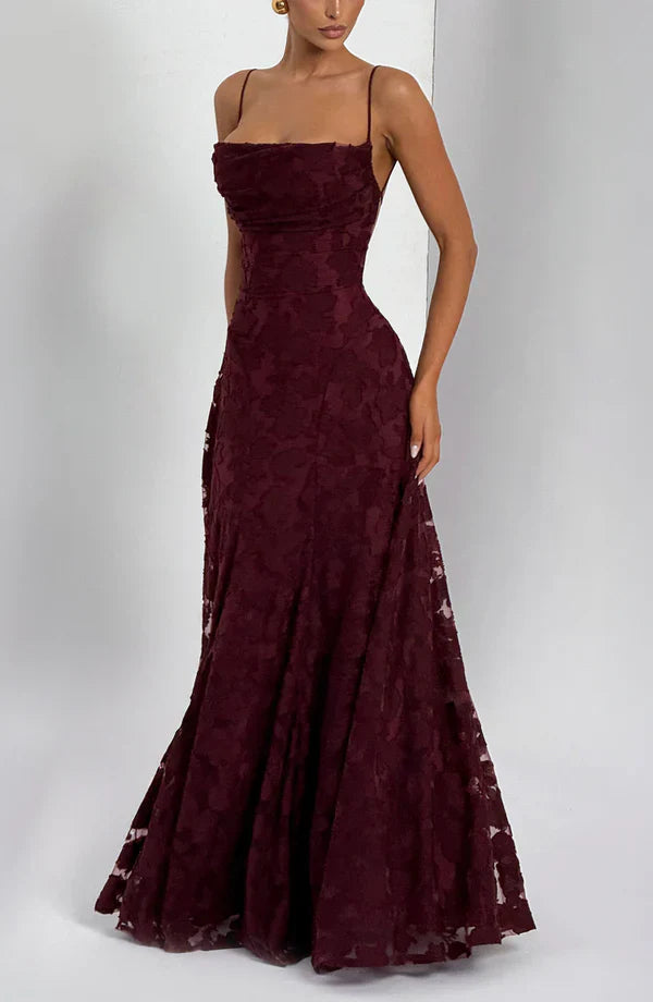 FRANCIS MAXI DRESS – CHERRY LACQUER