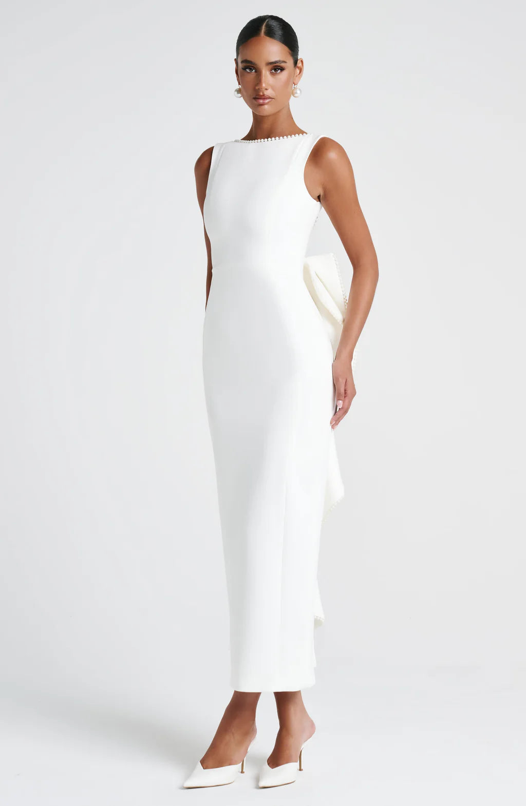 CLAIRE MIDAXI DRESS – IVORY