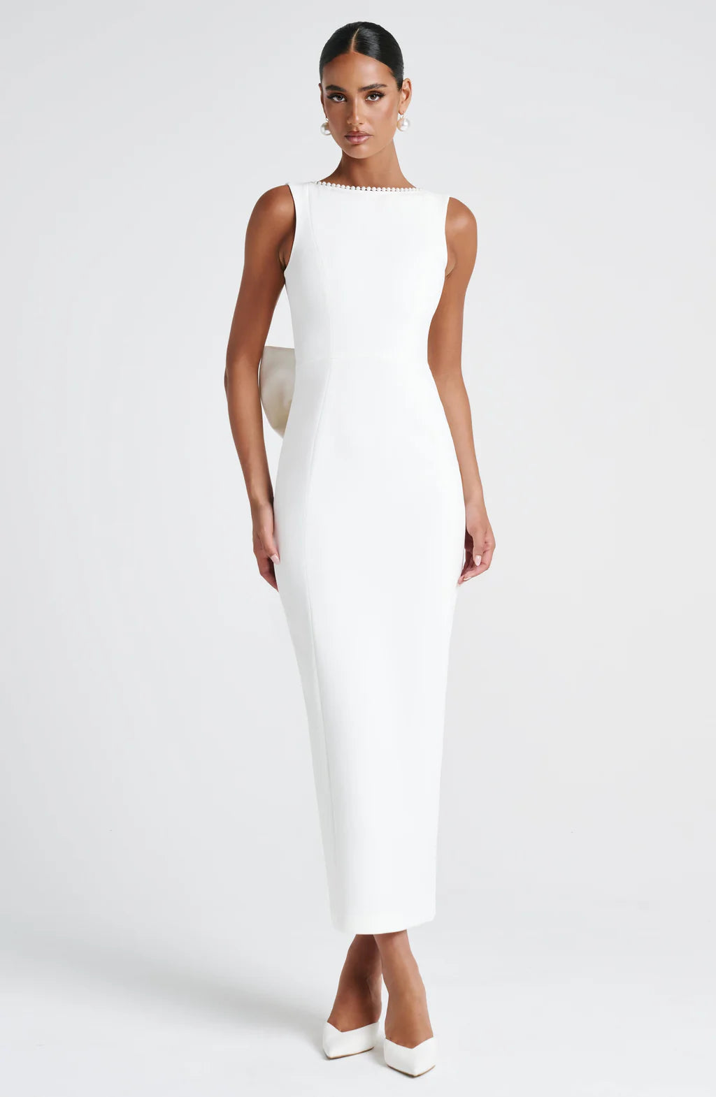 CLAIRE MIDAXI DRESS – IVORY