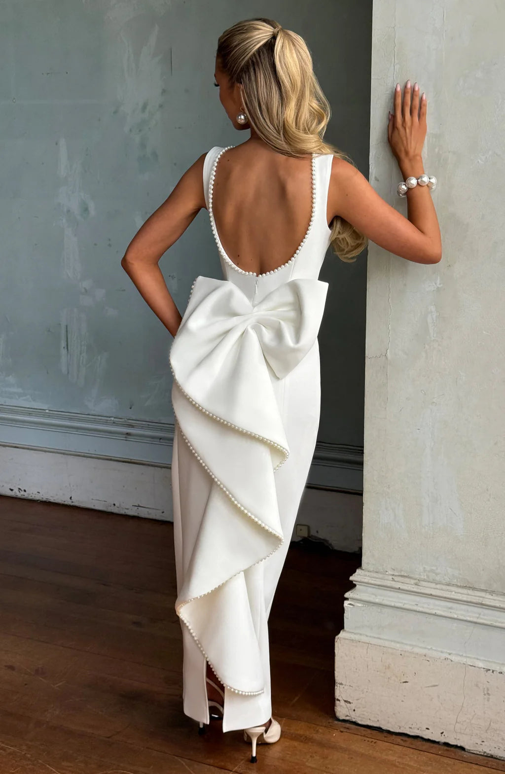 CLAIRE MIDAXI DRESS – IVORY