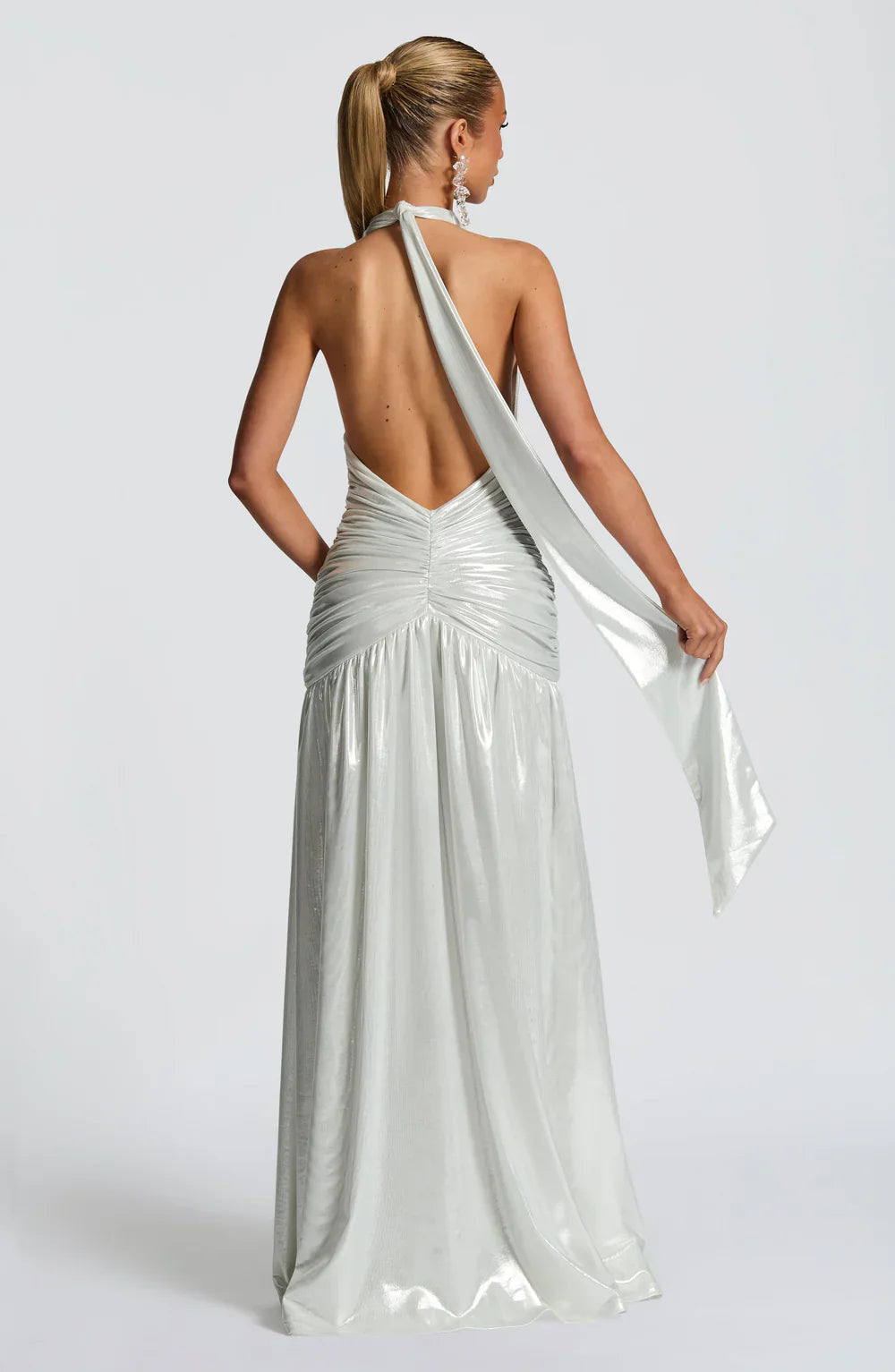 Melania Maxi Dress – Silver
