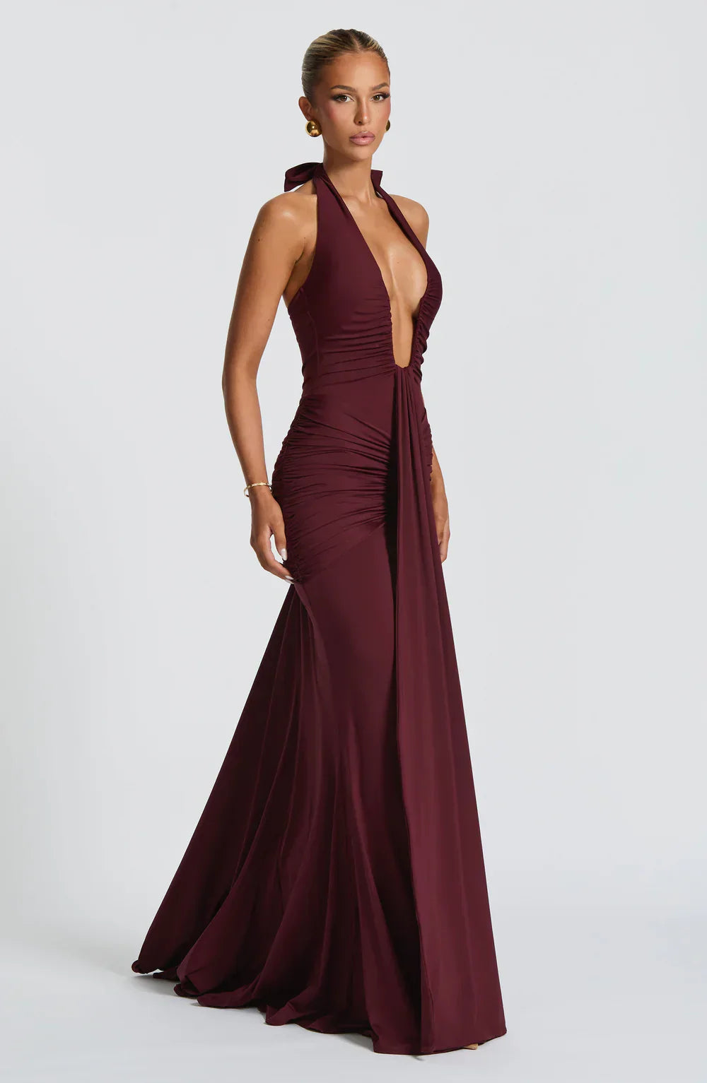 LYRA MAXI DRESS – CHERRY LACQUER
