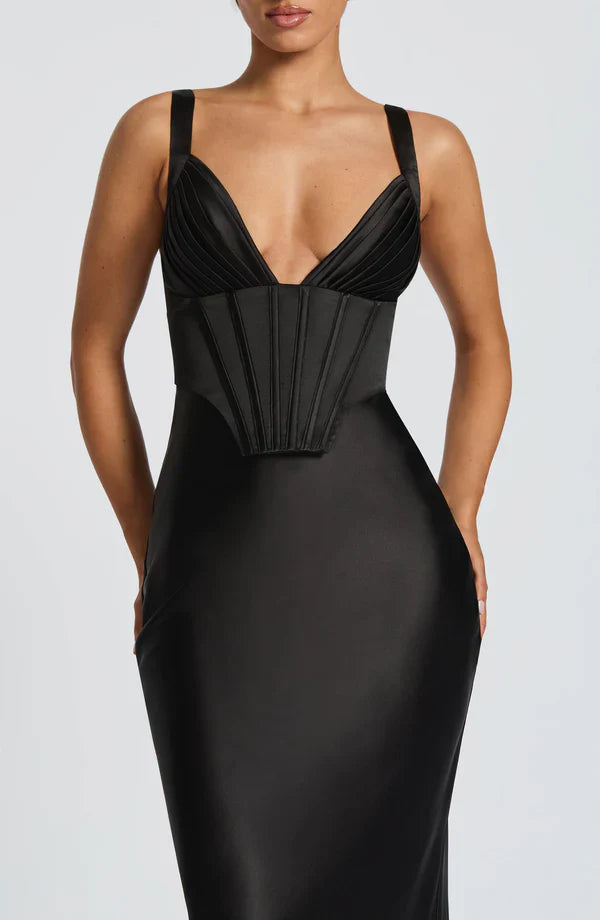 ARIA CORSET MAXI — BLACK