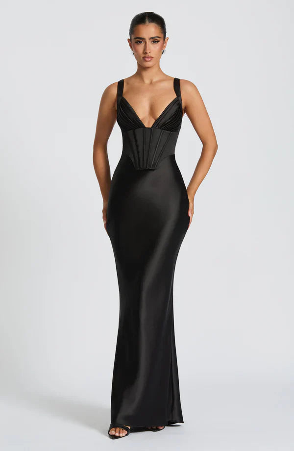 ARIA CORSET MAXI — BLACK