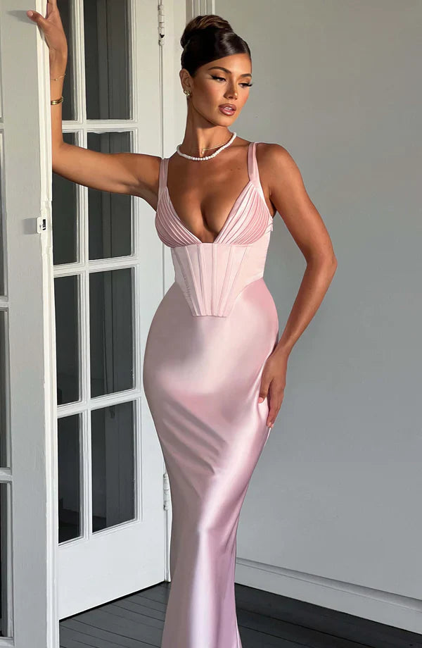 ARIA CORSET MAXI — BLUSH