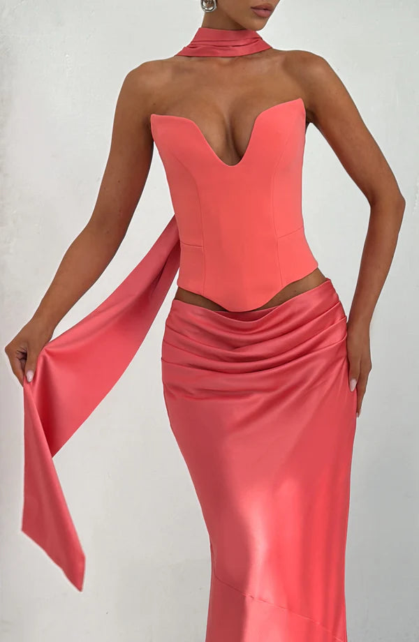 SAMANTHA SCARF - CORAL PINK