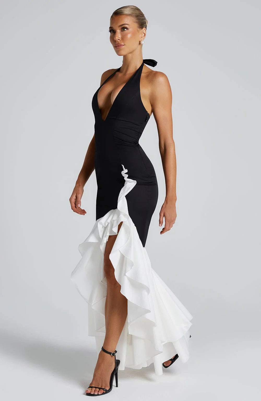 AMELIA MAXI DRESS – BLACK & WHITE