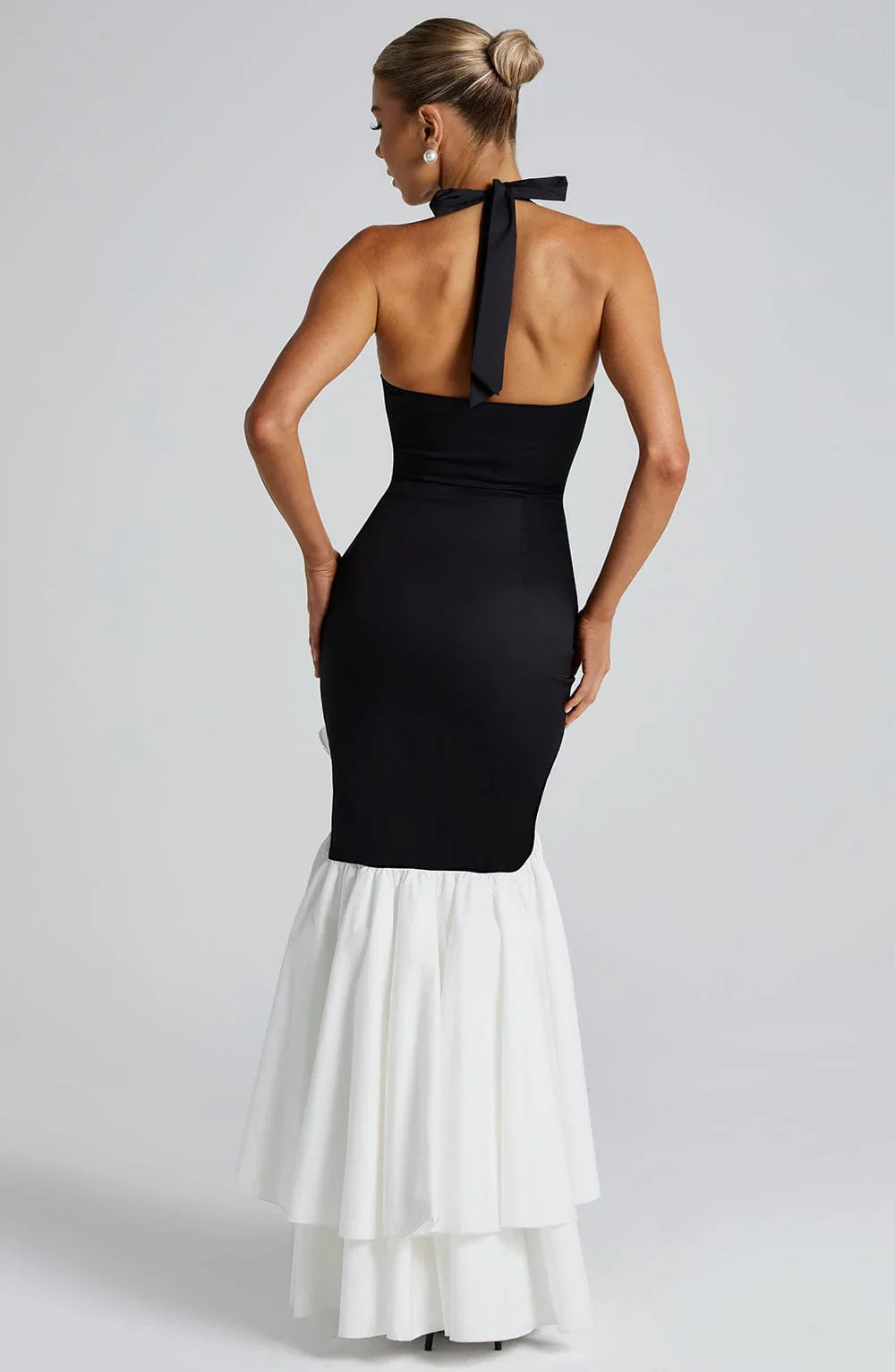 AMELIA MAXI DRESS – BLACK & WHITE