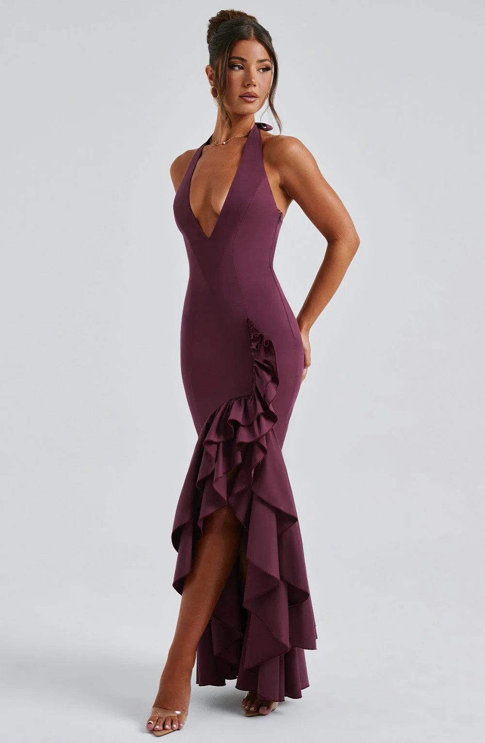 AMELIA MAXI DRESS – CHERRY LACQUER