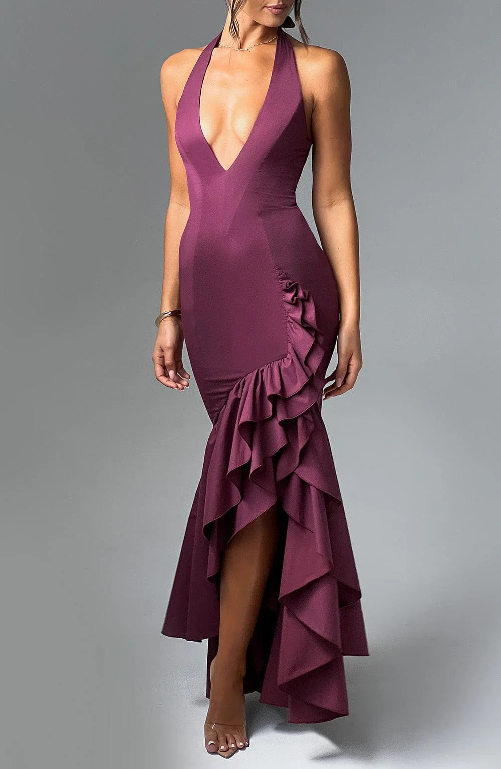 AMELIA MAXI DRESS – CHERRY LACQUER