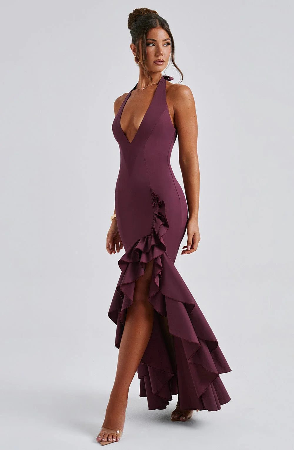 AMELIA MAXI DRESS – CHERRY LACQUER