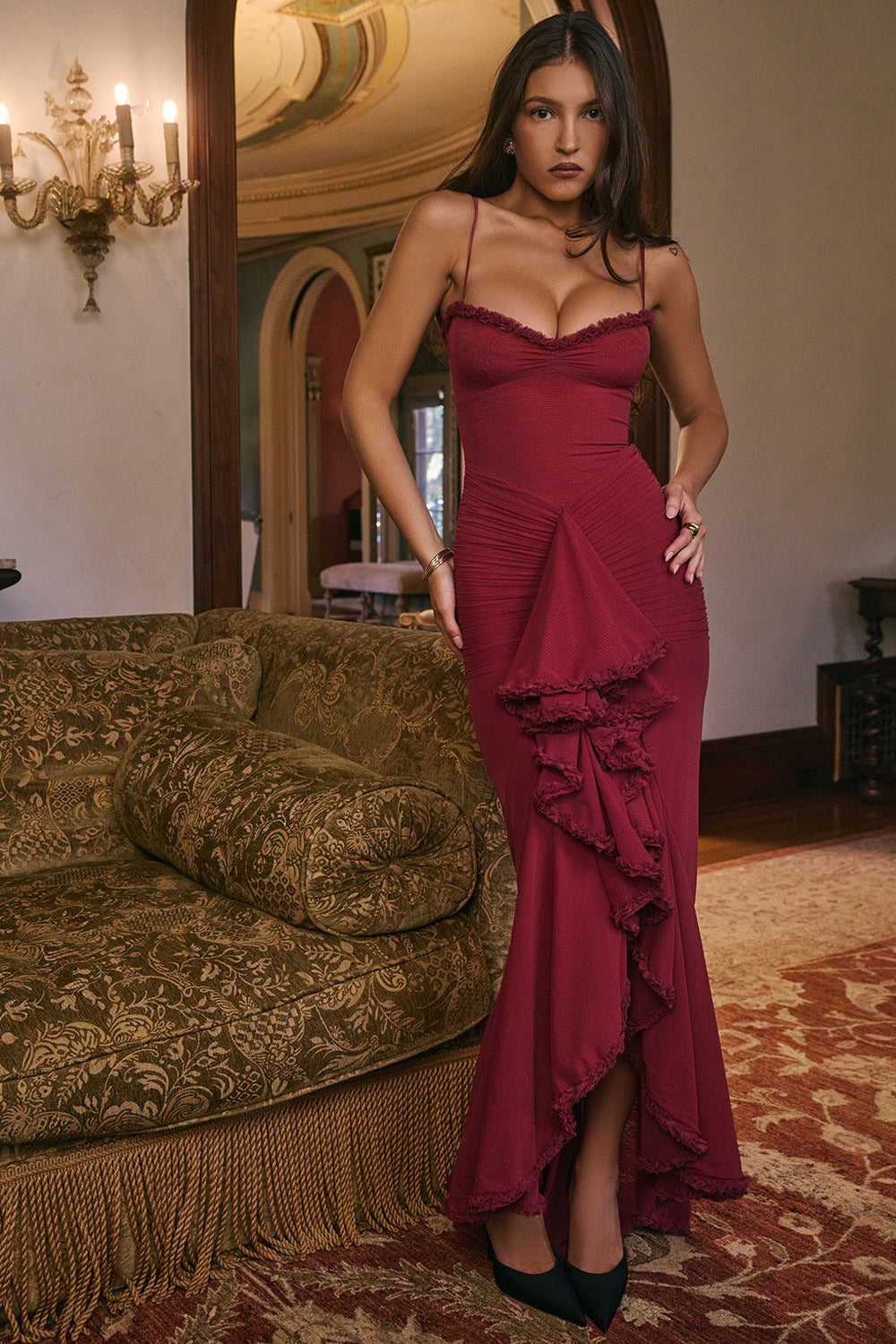 ELOWEN MAXI DRESS - WINE