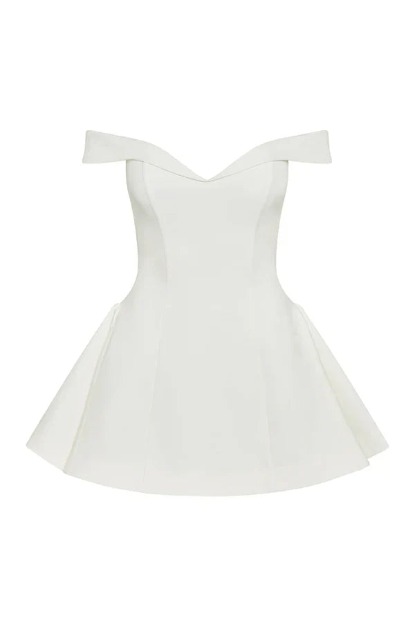 Calista Corset Mini Dress - White