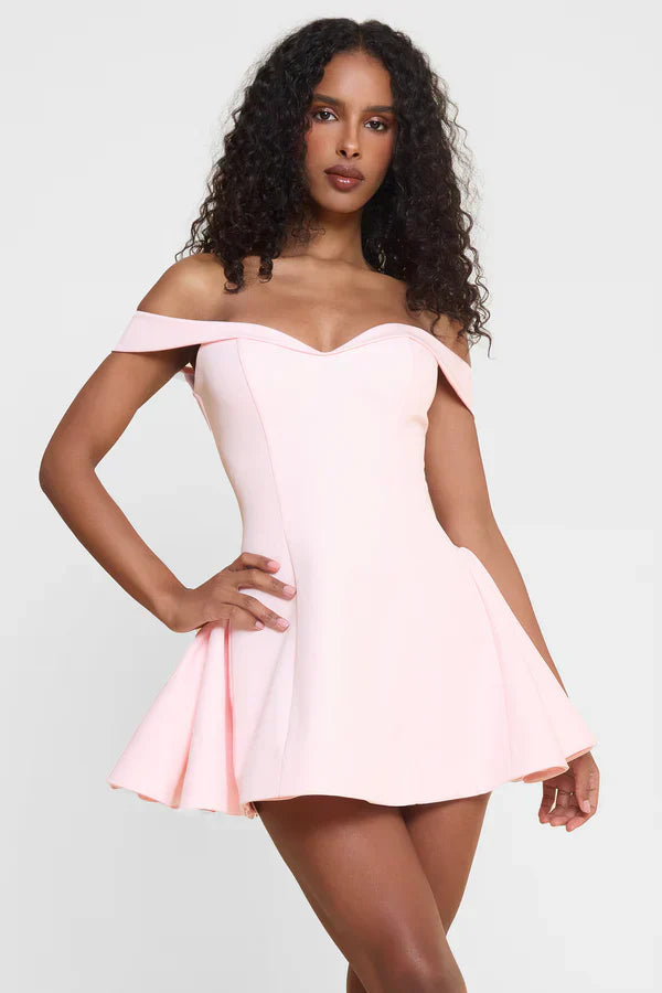 Calista Corset Mini Dress - Pink