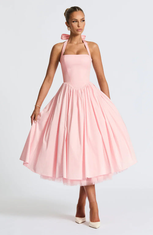 EVANA MIDI DRESS – BLUSH