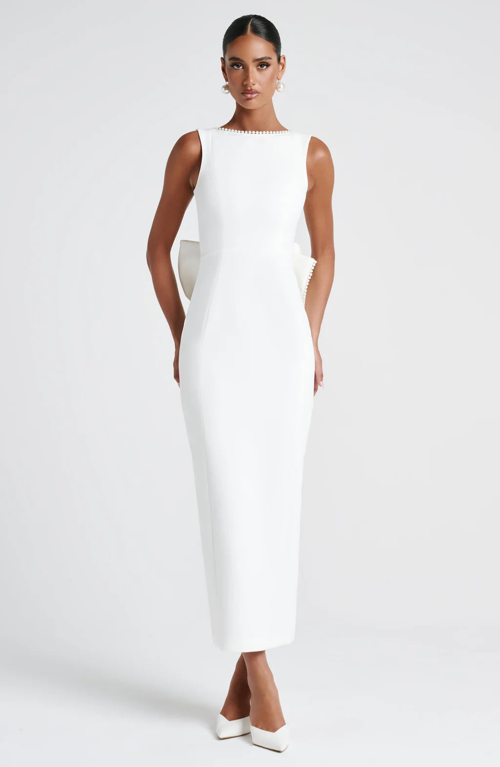 CLAIRE MIDAXI DRESS – IVORY