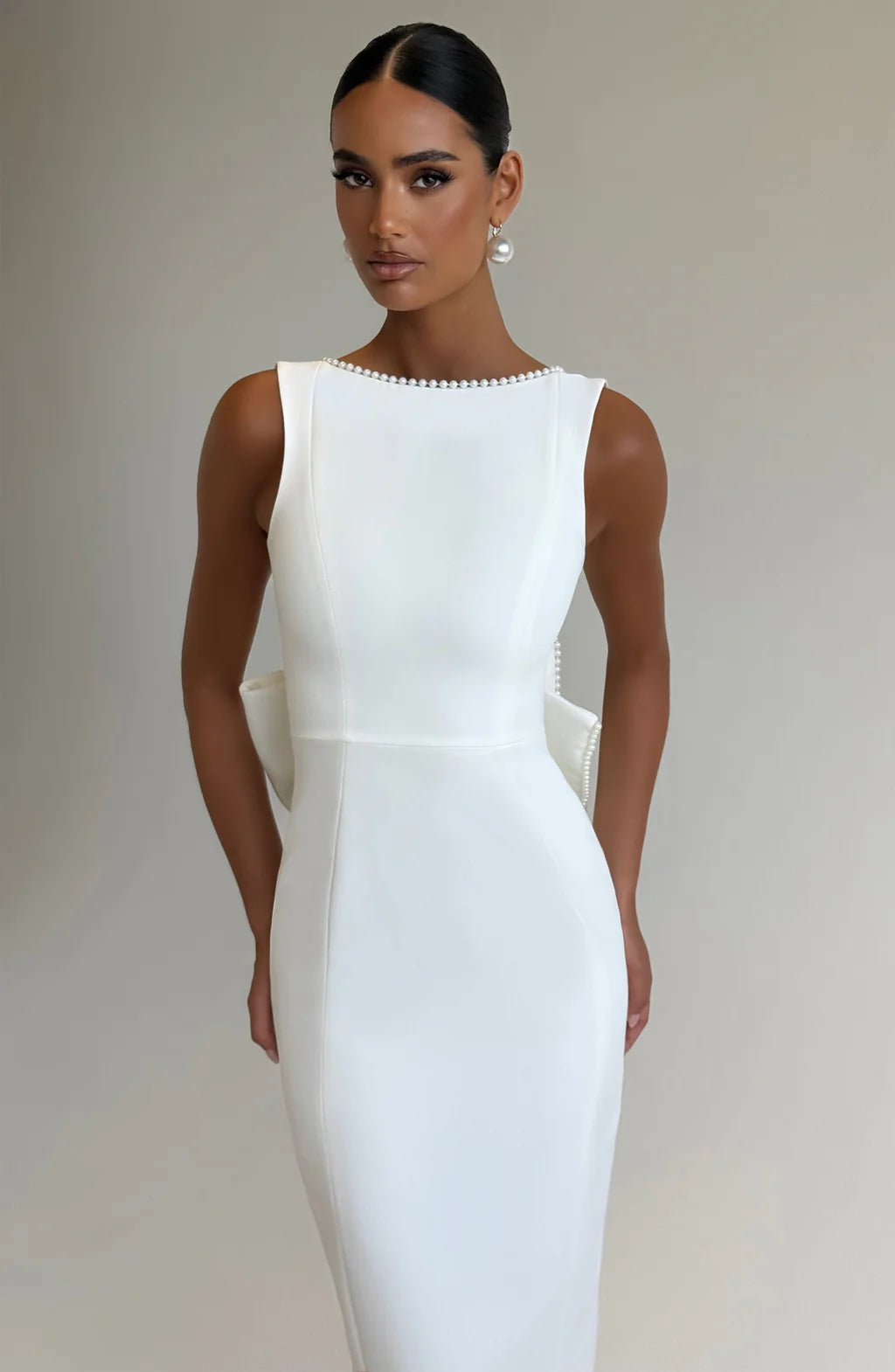 CLAIRE MIDAXI DRESS – IVORY