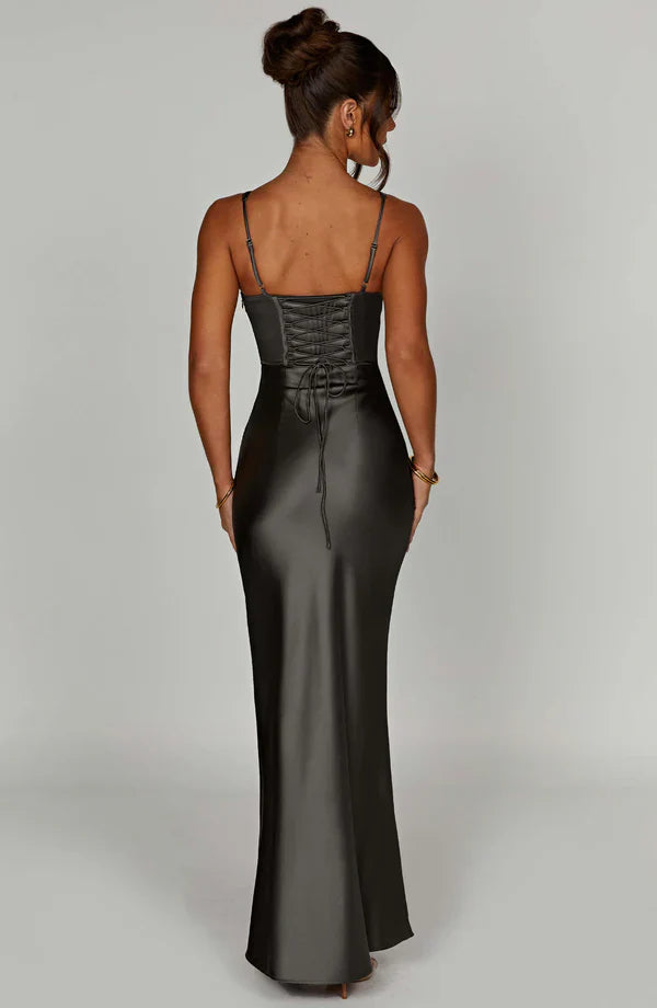 ARIA CORSET MAXI — CHARCOAL