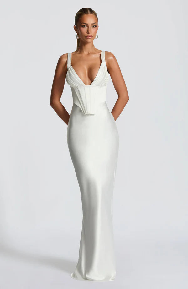 ALINA MAXI DRESS – IVORY