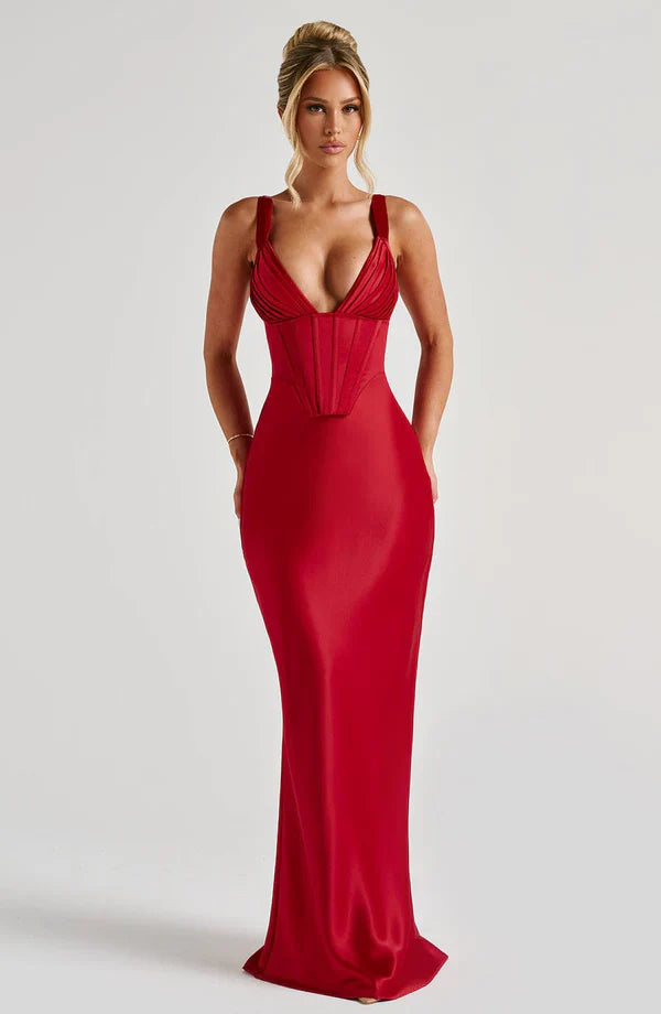 ARIA CORSET MAXI — RED