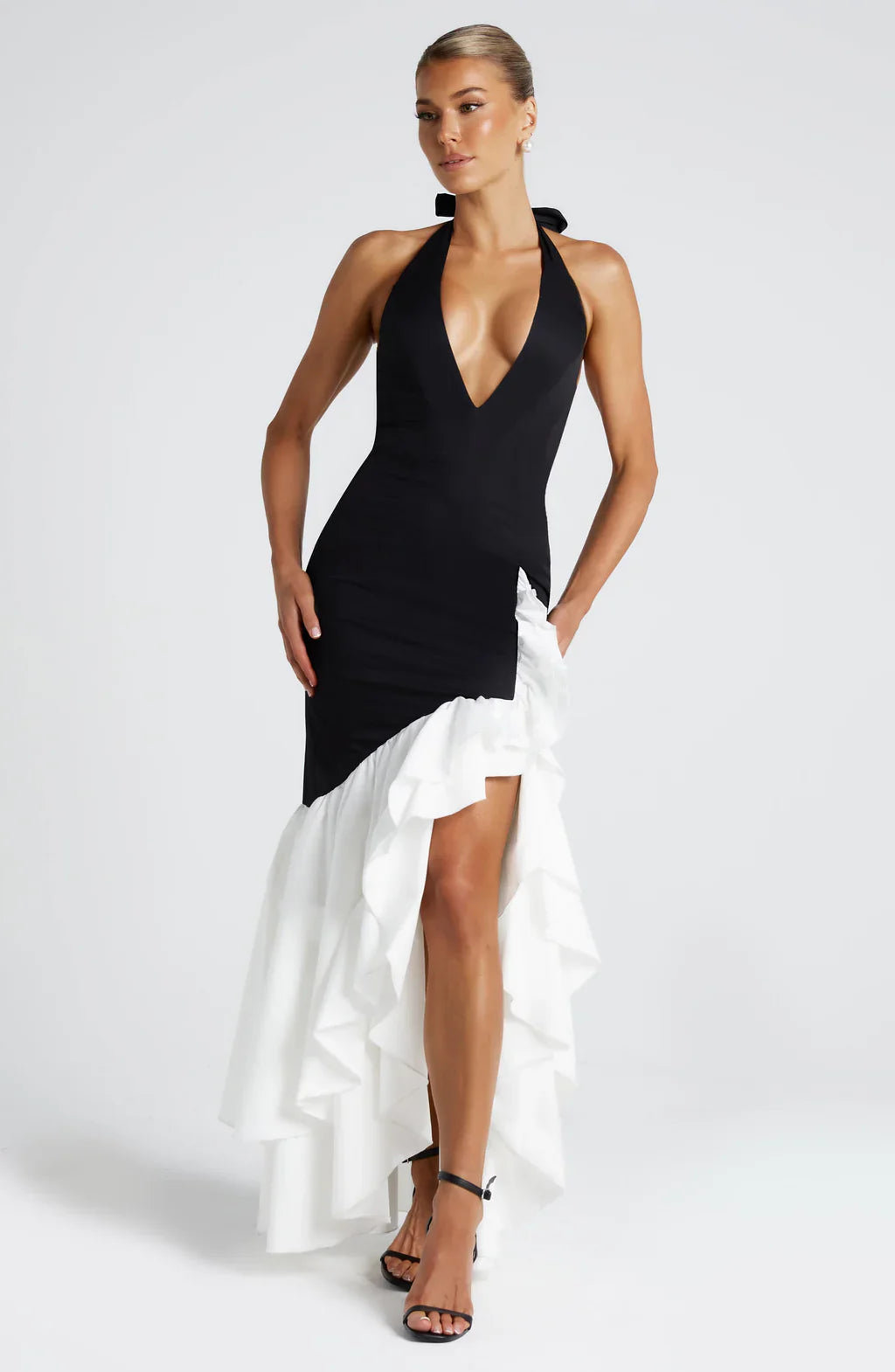 AMELIA MAXI DRESS – BLACK & WHITE